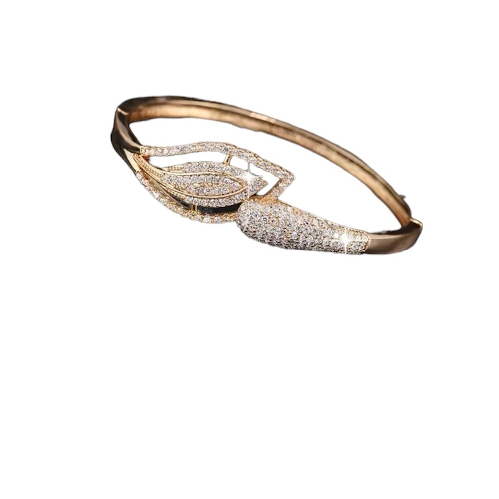 BOGO! 18K Gold Plated With Beautiful Inlaid Zirconia Bracelet NWT NIB